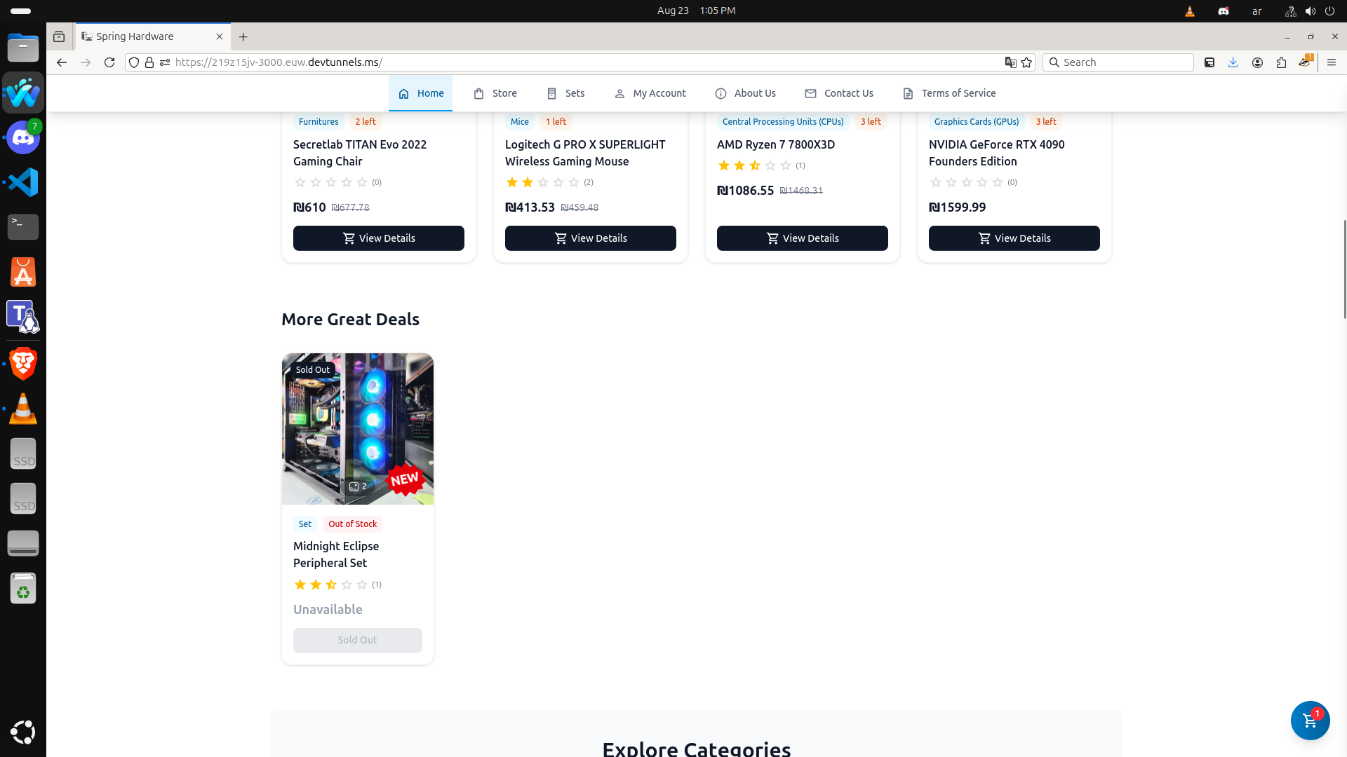 Homepage Featured Products