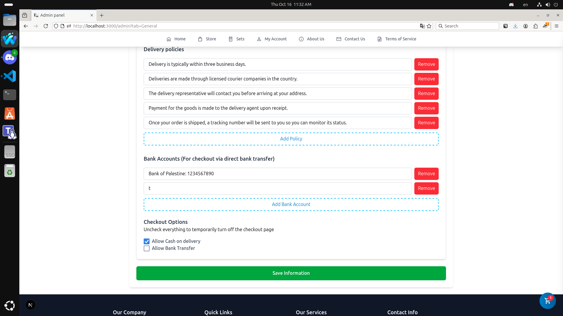 Admin: General Settings 2